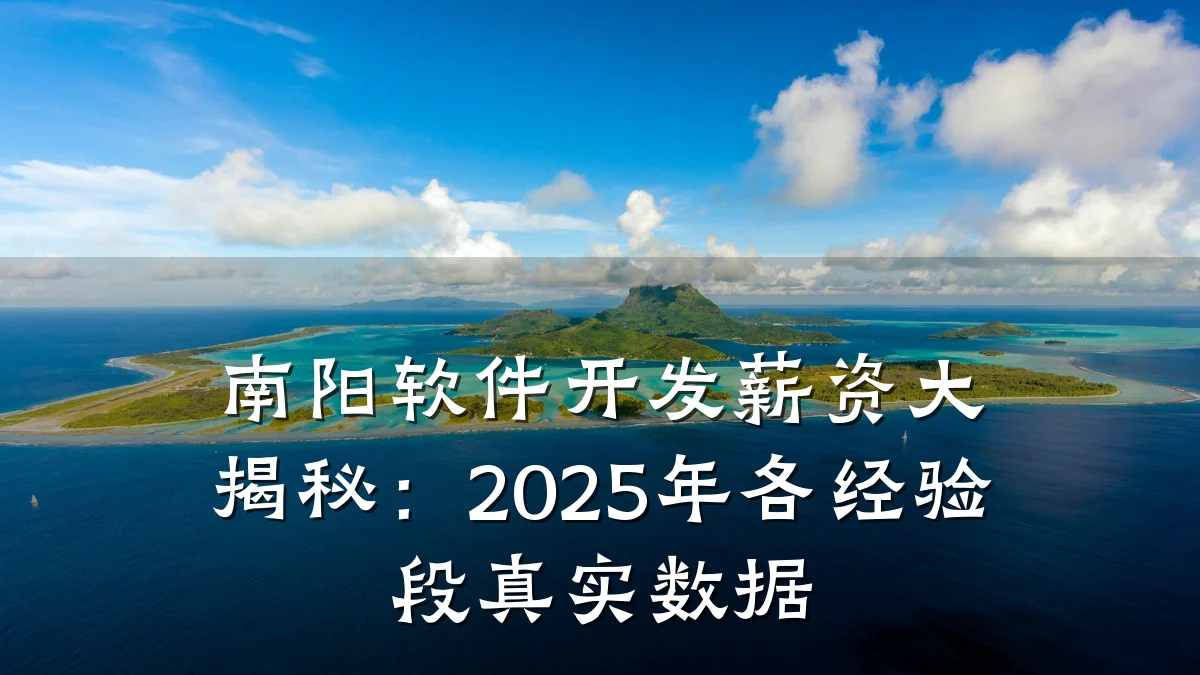 南阳软件开发薪资大揭秘：2025年各经验段真实数据