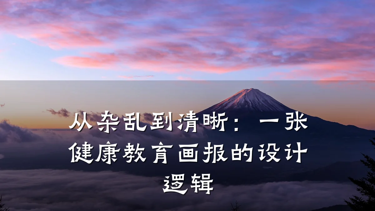 从杂乱到清晰:一张健康教育画报的设计逻辑