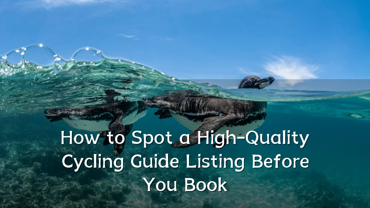 How to Spot a High-Quality Cycling Guide Listing Before You Book