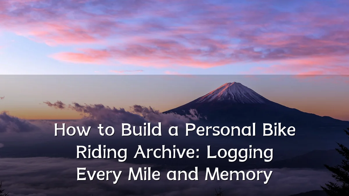 How to Build a Personal Bike Riding Archive: Logging Every Mile and Memory
