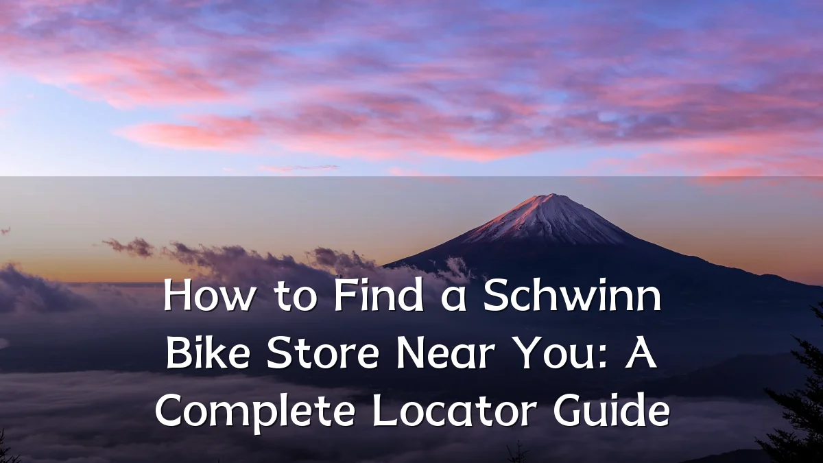 How to Find a Schwinn Bike Store Near You: A Complete Locator Guide